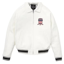 Load image into Gallery viewer, Snow White AVIREX Bomber Jacket Leather Outlet