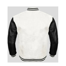 Laden Sie das Bild in den Galerie-Viewer, Varsity Multi-color Wool Varsity Letterman Bomber Jacket Leather Outlet