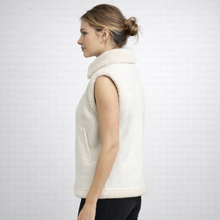 Load image into Gallery viewer, Women's White Teddy Shearling Vest