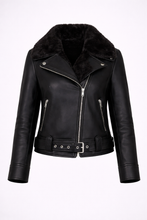 Load image into Gallery viewer, Women's Black B3 RAF Shearling Jacket