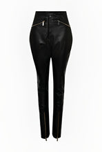 Load image into Gallery viewer, Women's Black Leather Biker Pants