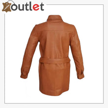 Load image into Gallery viewer, Women's Brown Leather Dress Shirt
