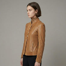 Load image into Gallery viewer, Women's Suede & Leather Single-Breasted Jacket