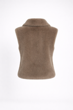 Load image into Gallery viewer, Women's Beige Shearling Fur Vest