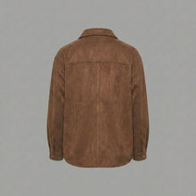 Laden Sie das Bild in den Galerie-Viewer, Women's Brown Suede Shacket