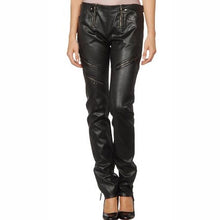 Load image into Gallery viewer, Sleek Skinny Straight-Leg Leather Pants