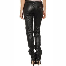 Load image into Gallery viewer, Sleek Skinny Straight-Leg Leather Pants