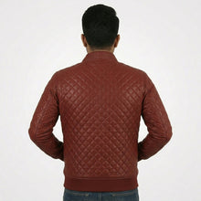 Laden Sie das Bild in den Galerie-Viewer, Men’s Shaker Leather Bomber Jacket – Shearling Collar Aviator Coat
