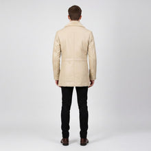 Load image into Gallery viewer, Men's Cream Vintage Jacket | Lightweight Mid-Season Outerwear – Leather Outlet