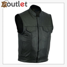 Load image into Gallery viewer, 2020 New Styles Leather Motorcycle Vest For Men