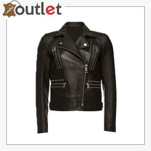 Load image into Gallery viewer, Embellished Leather Studded & Biker Jacket