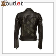 Load image into Gallery viewer, Embellished Leather Studded &amp; Biker Jacket

