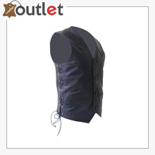 Load image into Gallery viewer, Bespoke Tailored Black Real Leather Hunter Vest