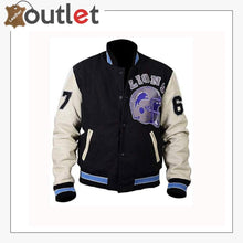 Load image into Gallery viewer, Beverly Hills Cop Axel Foley Detroit Lions Letterman Biker Jacket