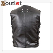 Load image into Gallery viewer, Bike Style Genuine Leather Biker Vest For Mens - Leather Outlet