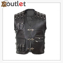 Load image into Gallery viewer, Bike Style Genuine Leather Biker Vest For Mens - Leather Outlet