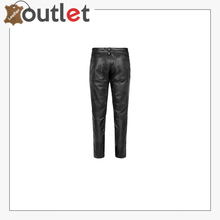 Load image into Gallery viewer, BLACK LACE-UP LEATHER PANTS