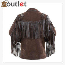 Load image into Gallery viewer, Brown Real Leather Western Jacket For Men