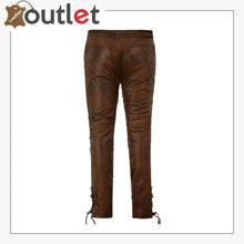 Load image into Gallery viewer, Cowboy Lace Up Leather Pants