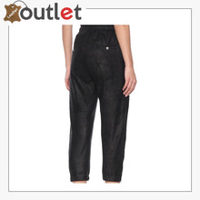 Load image into Gallery viewer, Cropped Womens Leather Trackpants Trouser