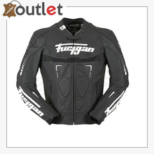 Load image into Gallery viewer, Custom Black And White Racing Motorcycle Jacket - Leather Outlet