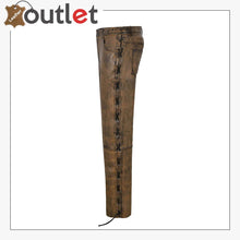 Load image into Gallery viewer, Brown Dirty Motorcycle Men's Biker Leather Trouser