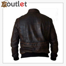Load image into Gallery viewer, Distressed Brown Handmade Leather Jacket For Men - Leather Outlet