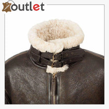Load image into Gallery viewer, Flight B3 Aviator Bomber Leather Brown Jacket - Leather Outlet