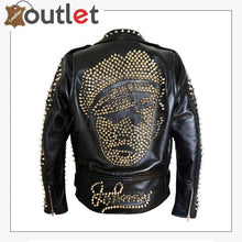 Load image into Gallery viewer, Full Silver Spiked Studded Brando Leather Jacket