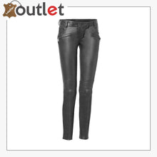 Load image into Gallery viewer, Genuine Lambskin Leather Skinny Womens Leather Pants