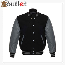 Load image into Gallery viewer, Genuine Leather Varsity Jacket For Men