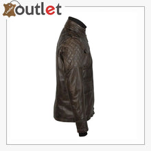 Load image into Gallery viewer, Classic Style Genuine Mens Motorcycle Leather Ridding Jacket - Leather Outlet