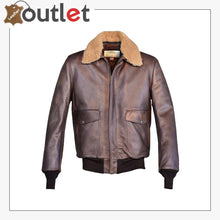 Laden Sie das Bild in den Galerie-Viewer, Golden Shiny Leather Bomber Jacket Mens - Leather Outlet