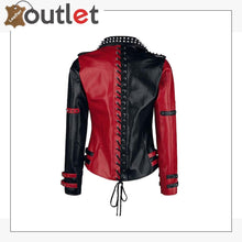 Load image into Gallery viewer, Handmade Mens Black Punk Style Studded Leather Jacket - Leather Outlet