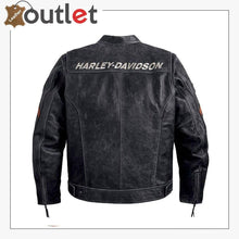 Load image into Gallery viewer, Harley Davidson Black Boxford Leather Jacket