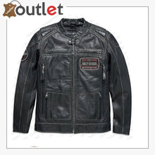 Load image into Gallery viewer, Harley Davidson Cowhide Black leather Jacket