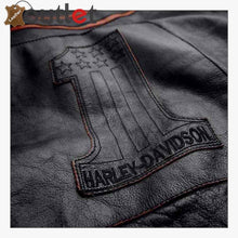 Load image into Gallery viewer, Harley-Davidson Men's Double Ton Slim Fit Leather Jacket - Leather Outlet