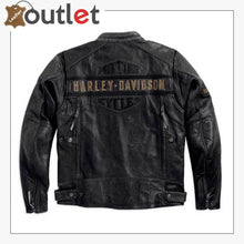 Load image into Gallery viewer, Harley-Davidson Men's Passing Link Triple Vent Leather Jacket - Leather Outlet