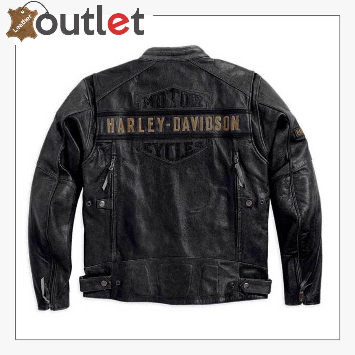 Harley Davidson Men s Passing Link Triple Vent Leather Jacket