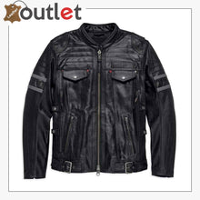 Load image into Gallery viewer, Harley-Davidson Men's Triple Vent System Wick Twister Leather Jacket