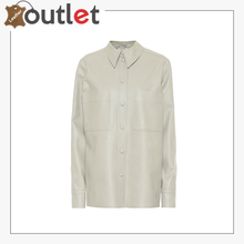 Load image into Gallery viewer, Blaine pleated faux leather shirt