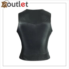 Load image into Gallery viewer, High Mileage Womens Distressed Brown Three-Zipper Cowhide Leather Vest - Leather Outlet