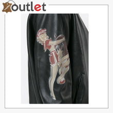 Load image into Gallery viewer, High Quality Black Leather Bomber Jacket