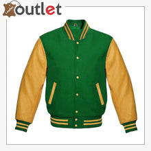 Load image into Gallery viewer, Navy Blue Wool & Gold Leather Sleeves jacket