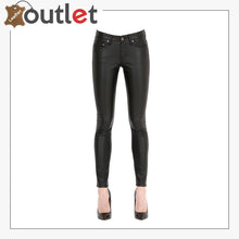 Load image into Gallery viewer, Style Leather Jeans Pants