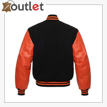 Load image into Gallery viewer, Letterman Varsity Jacket With Genuine Leather