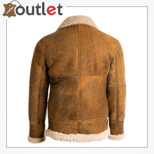 Load image into Gallery viewer, Men Aviator RAF B3 Bomber Shearling Fur Genuine Leather Jacket B3 Leather Bomber Jackets