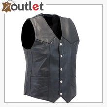 Load image into Gallery viewer, Leather Motorcycle Vest
