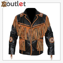 Load image into Gallery viewer, Men's Cowboy Genuine Cowhide Leather Jacket - Leather Outlet