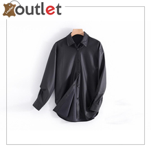 Load image into Gallery viewer, Men's Genuine Lambskin Leather Shirt, Unisex Shirt, Leather